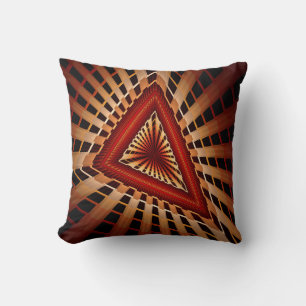 3D Fantasy Network Modern Fractal Graphic Design Throw Pillow