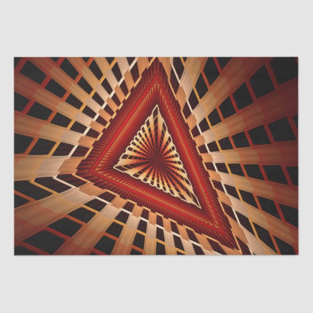 3D Fantasy Network Modern Fractal Graphic Design Tissue Paper (Front)