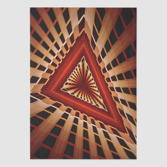 3D Fantasy Network Modern Fractal Graphic Design Tissue Paper (Front)