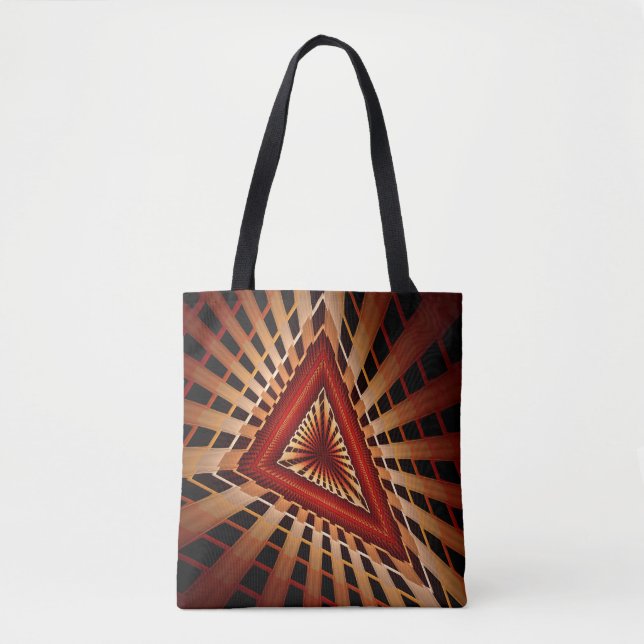 3D Fantasy Network Modern Fractal Graphic Design Tote Bag (Front)