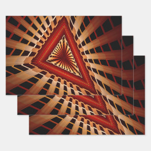 3D Fantasy Network Modern Fractal Graphic Design Wrapping Paper Sheet