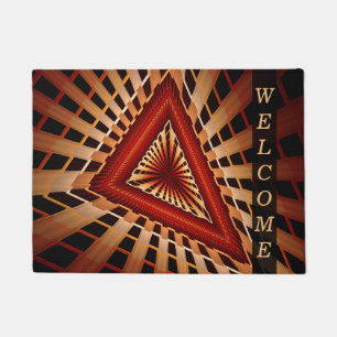 3D Fantasy Network Modern Fractal Graphic Welcome Doormat