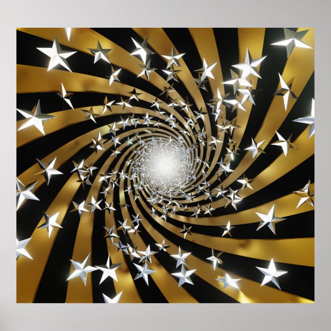 3D Festive, Decorative Illustration Background. Poster (Front)