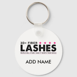 3d Fibre Lashes Personalized Keychain