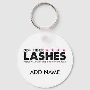 3d Fibre Lashes Personalized Keychain