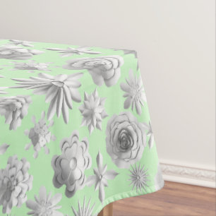 3D Floral Pattern 01.wx4.Lpink BG Tablecloth