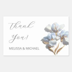 3D Flower Stylized Lily Thank You Sticker