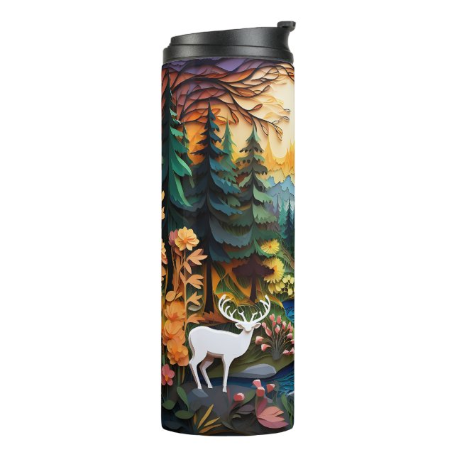 3D Forest Scene Thermal Tumbler (Rotated Left)