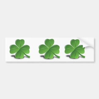 3D Four Leaf Clover Bumper Sticker