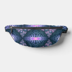3D Fractal Art Abstract Pattern Blue Purple Pink Fanny Pack