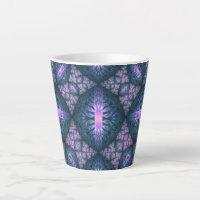 3D Fractal Art Abstract Pattern Blue Purple Pink