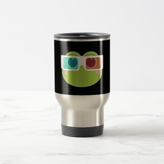 3D Frog (2) Travel Mug (Center)