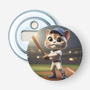 3D Funny Baseball Cat, Bottle Opener