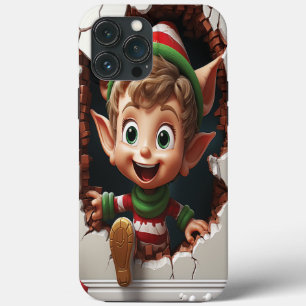 3d Funny Cute Christmas Elf iPhone 13 Pro Max Case