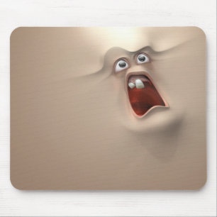 3d funny face mouse pad
