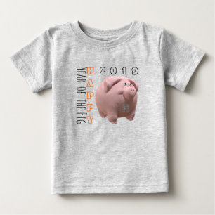 3D Funny Pig Chinese custom Year Baby Tee 2
