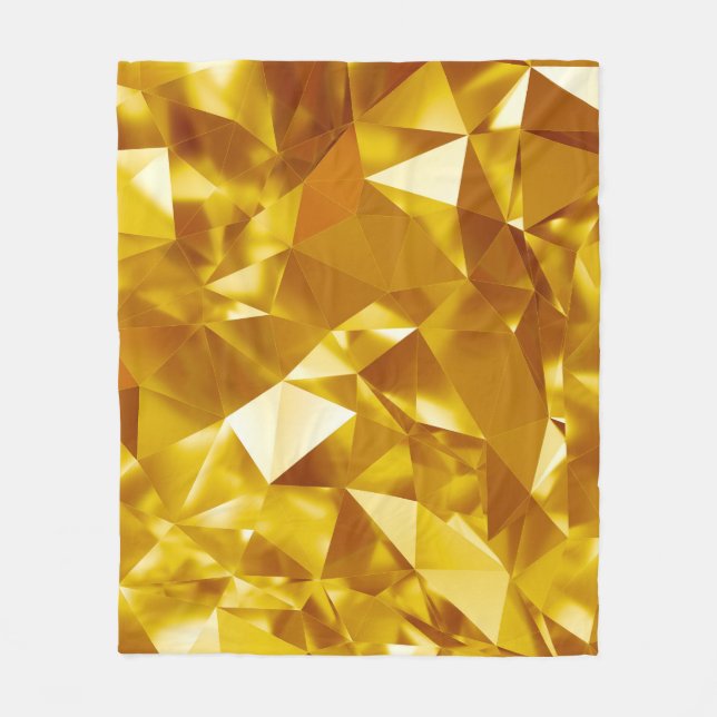3D Geometric: Metallic Background Design Fleece Blanket (Front)