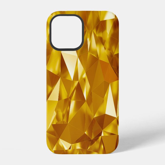 3D Geometric: Metallic Background Design iPhone Case (Back)
