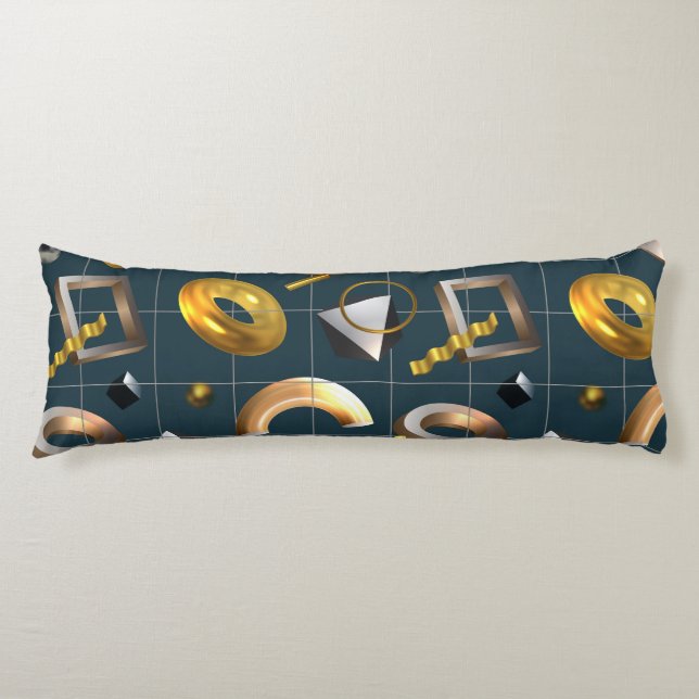3D Geometric Pattern Body Pillow (Front)