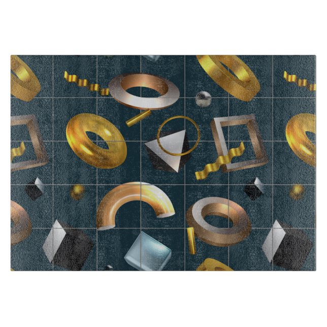 3D Geometric Pattern Cutting Board (Front)