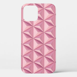 3D geometric triangles: minimalistic background. iPhone 12 Case