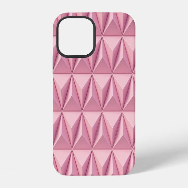 3D geometric triangles: minimalistic background. iPhone Case (Back)