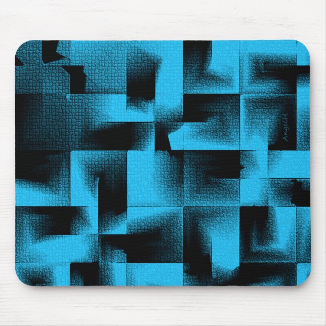 3D Geometrics - Cerulean Blue Deep AH2009 Mouse Pad (Front)