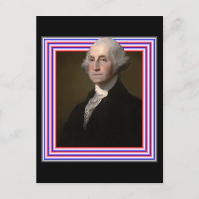 3D GEORGE WASHINGTON POSTCARD (Front)
