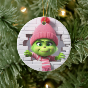 3D Girl Elf  Ceramic Ornament