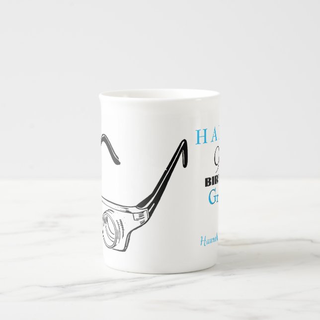 3D Glasses 90th Birthday personalized Mug (Front)