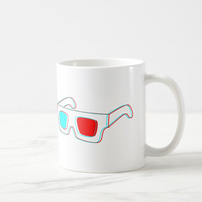 3D Glasses design Coffee Mug (Right)