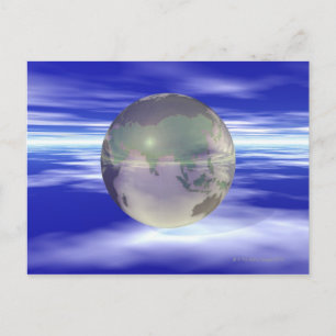 3D Globe 3 Postcard