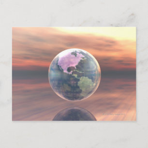 3D Globe 5 Postcard