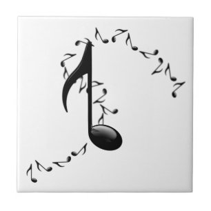 3D Glossy Music Note Tile