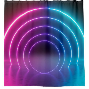 3d, glowing lines, tunnel, neon lights, virtual re