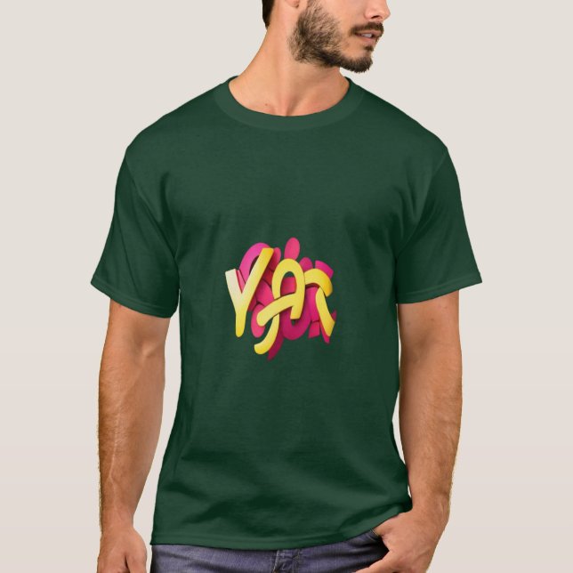3D Gold Monogram Tee - Modern Elegance in Style (Front)