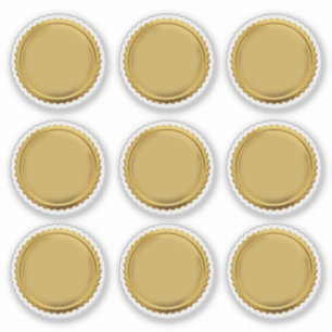 3D Gold Seals Foil Notary Embosser Starburst x9