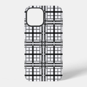 3D grey geometric abstract pattern background.3d b iPhone 12 Case