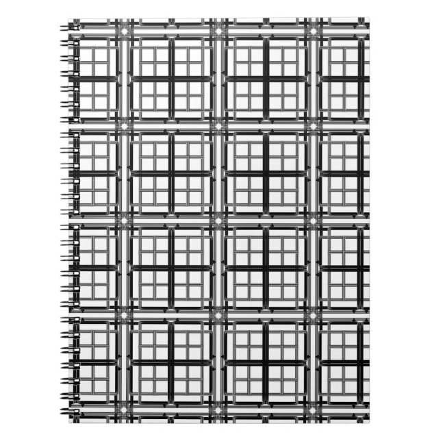3D grey geometric abstract pattern background.3d b Notebook (Front)