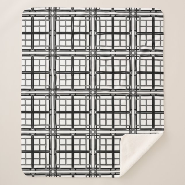3D grey geometric abstract pattern background.3d b Sherpa Blanket (Front)