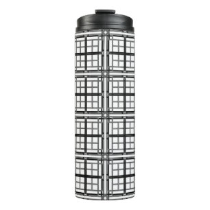 3D grey geometric abstract pattern background.3d b Thermal Tumbler