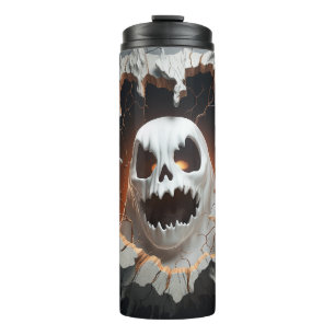 3D Halloween Ghost Cracked Hole Thermal Tumbler