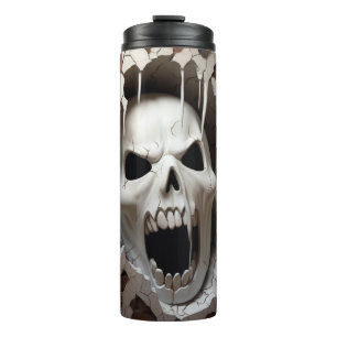 3D Halloween Ghost Cracked Hole Thermal Tumbler