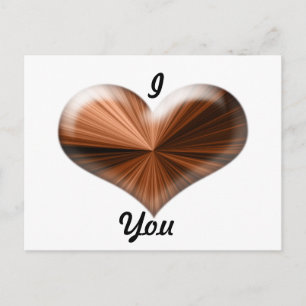3D Heart Design Postcard