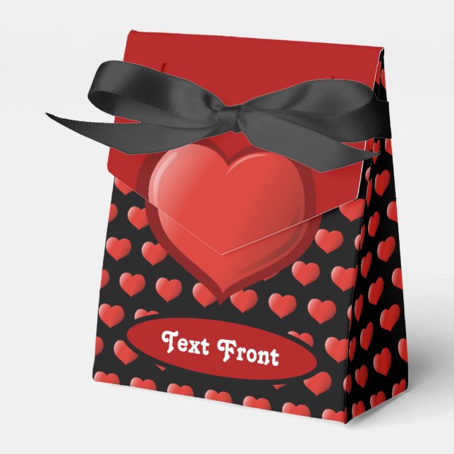 3D Heart Icon Favor Box (Front Side)