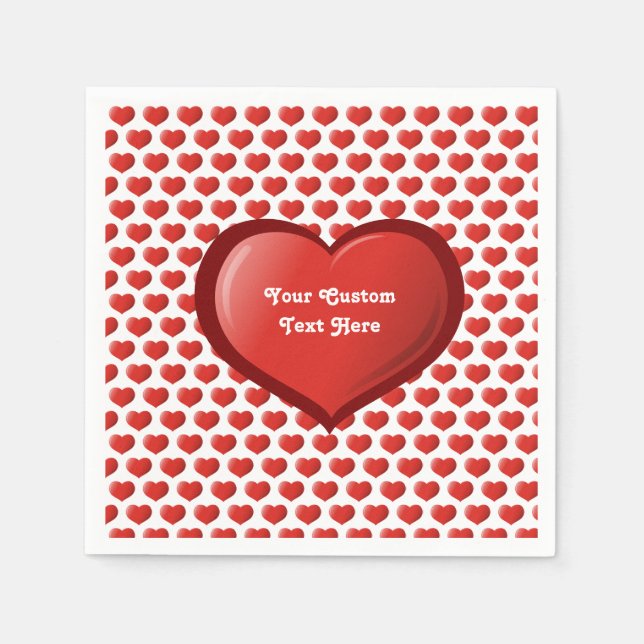 3D Heart Icon Napkin (Front)