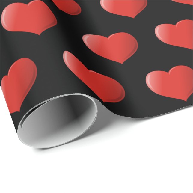 3D Heart Icon Wrapping Paper (Roll Corner)