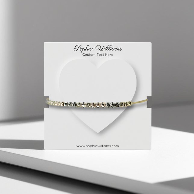 3D heart minimalist bracelet display card (Creator Uploaded)