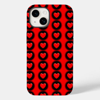 3D Heart Spots Case-Mate iPhone 14 Case