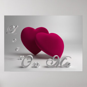 3D Hearts-Saying Poster 28x20